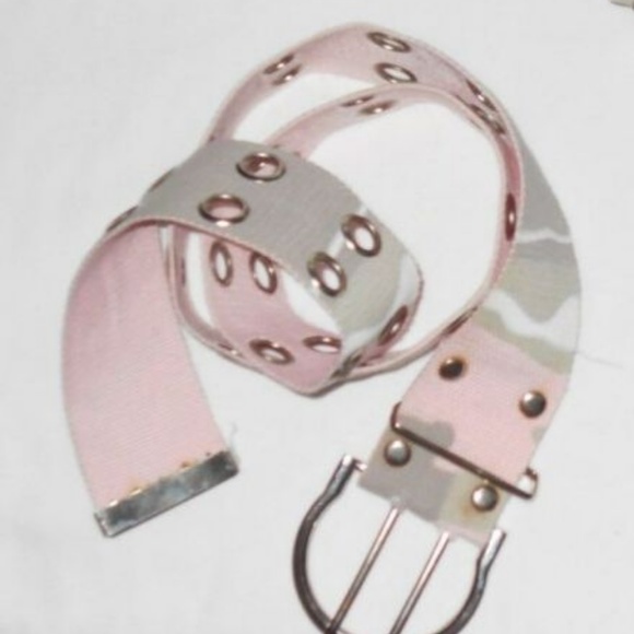 Vintage Comouflage Double Eyelet Holes Belt main image 4